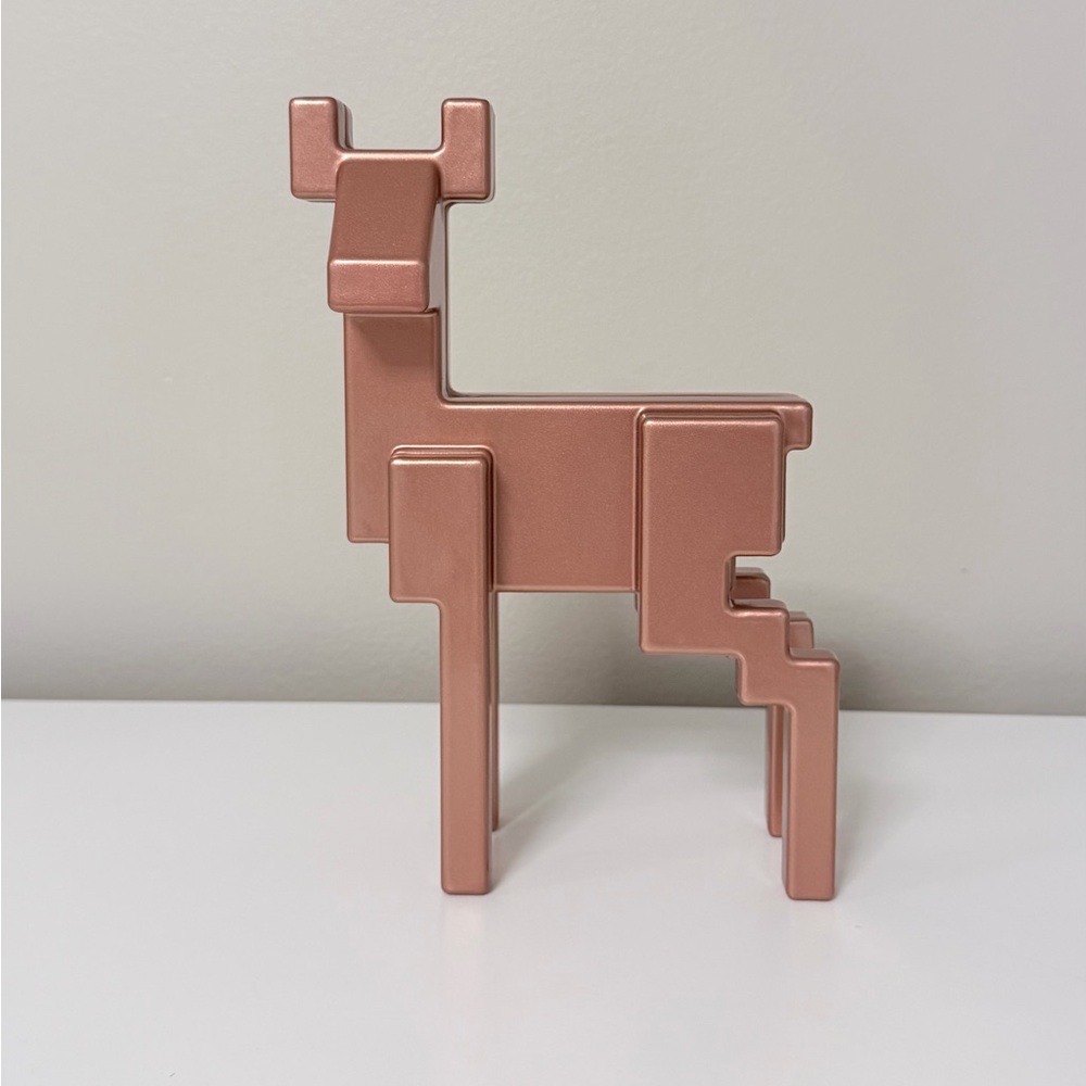 Ikea Monika Mulder Metal Pixel Deer Figurine Copper Color